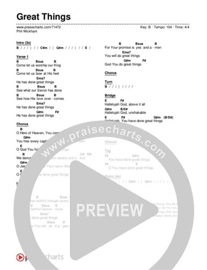 Great Things by Phil Wickham